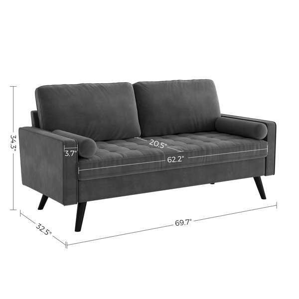 Mercury Row® Brumback 69.7'' Velvet Sofa & Reviews | Wayfair